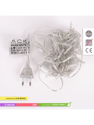 Ack 100 Ledli Eklenebilir LED 3000K Gün Işığı 220V 10 Metre