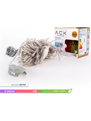 Ack 100 Ledli Eklenebilir LED 6500K Beyaz Işık 220V 10 Metre