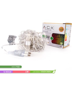 Ack 100 Ledli Eklenebilir LED Yeşil 220V 10 Metre