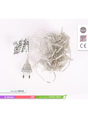 Ack 100 Ledli Eklenebilir LED 6500K Beyaz Işık 220V 10 Metre