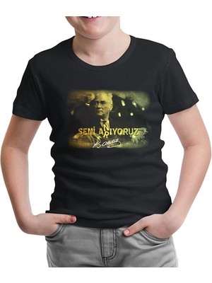 Lordd T-Shirt Atatürk Siyah Çocuk Tshirt