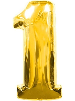 Kalisan 100 cm Rakam Balon 0123456789 Yaş Gold