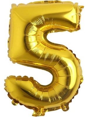 Kalisan 100 cm Rakam Balon 0123456789 Yaş Gold