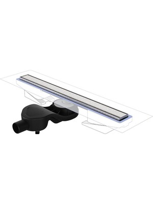 Evimetal Prodiline Duş Kanalı 60 cm 304       Paslanmaz Kokusuz Yan Çık. PDK.1050.60.1.S.I