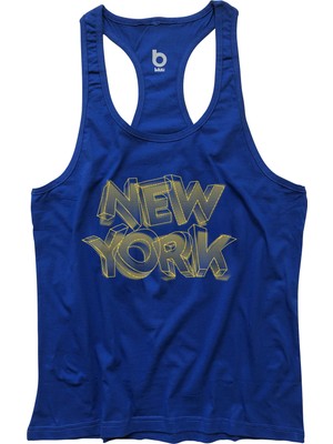 Bluu Newyorkstr  Fitness Gym Tank Top Sporcu Atleti