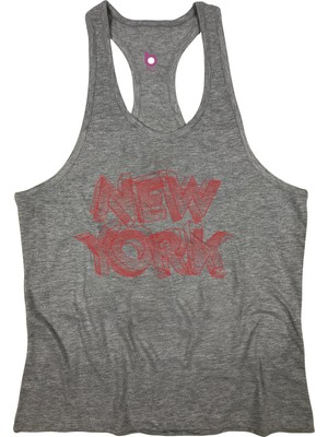 Bluu Newyorkstr  Fitness Gym Tank Top Sporcu Atleti