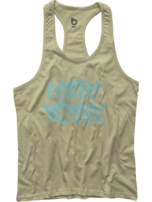 Bluu Newyorkstr  Fitness Gym Tank Top Sporcu Atleti