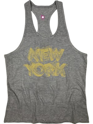 Bluu Newyorkstr  Fitness Gym Tank Top Sporcu Atleti