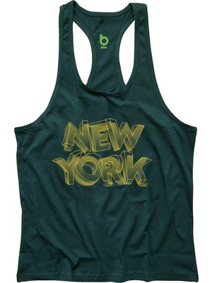 Bluu Newyorkstr  Fitness Gym Tank Top Sporcu Atleti
