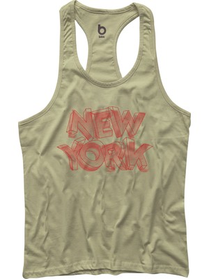 Bluu Newyorkstr  Fitness Gym Tank Top Sporcu Atleti