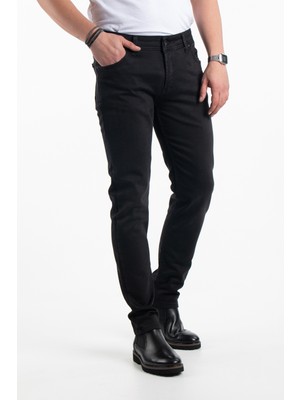 Zeki Özer Erkek Siyah-Füme Normal Bel Slimfit Jean