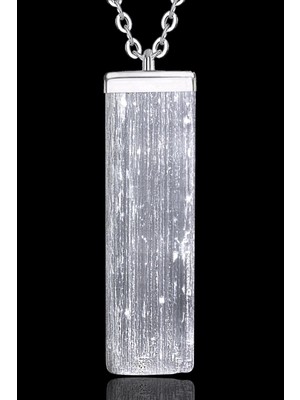 Tesbih Atölyesi Doğal Selenit Taşı Kolye