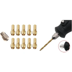 11 Parça Gravür Için Pirinç Mandren Pens Seti 0.5-3.2 mm