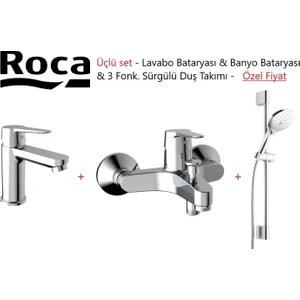 Estaria 3'lü Banyo Seti - Banyo Batarya+Lavabo Batarya+Sürgülü El Duş Takımı