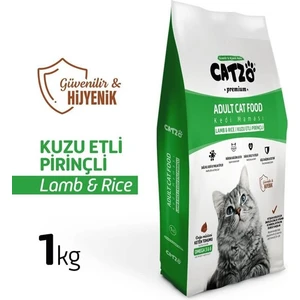 Premium Kuzu Etli Pirinçli Yetişkin Kedi Maması 1 kg