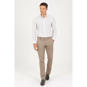 Erkek Bej Regular Fit Pantolon