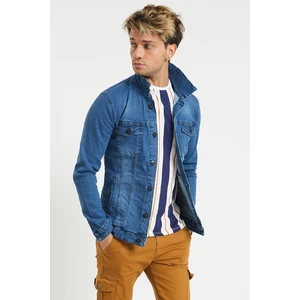 Serseri Jeans Slim Fit Likralı Erkek Açık Mavi Kot Ceket