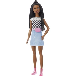 Barbie: Büyük Şehir, Büyük Hayaller Serisi Barbie Brooklyn Bebek (29 Cm, Esmer, Örgülü Saçlı), Işıltılı Bluz ve Etekten Oluşan Giysileri ve Aksesuarlar, 3-7 Yaş Arası Çocuklar GXT04
