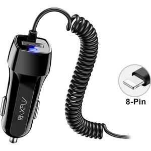 Raxfly Micro USB Tipi C Bahar Şarj Kablosu Araç Şarj Android iPhone Uyumlu Için (Yurt Dışından)