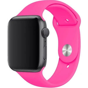 Apple Watch Kordon 1 2 3 4 5 6 7 Se Seri 38MM - 40MM Uyumlu Kayış Bileklik Kordon Koyu Pembe