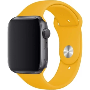 Apple Watch Kordon 1 2 3 4 5 6 7 Se Seri 38MM - 40MM Uyumlu Kayış Bileklik Kordon Hardal Sarı