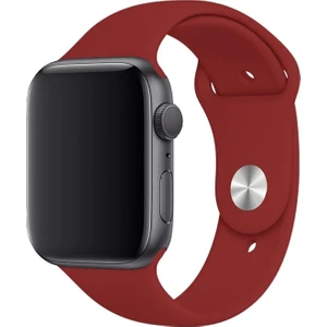 Apple Watch Kordon 1 2 3 4 5 6 7 Se Seri 38MM - 40MM Uyumlu Kayış Bileklik Kordon Bordo