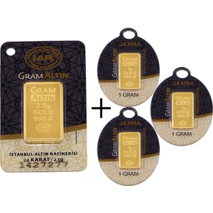 5,5 gr (2,5+1+1+1) Külçe Altın 24 Ayar