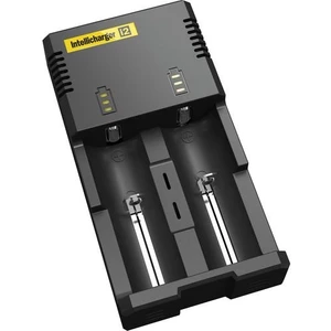 I2 Universal Akıllı Şarj Cihazı Için Iki Piller Imr/li-Ion, Siyah