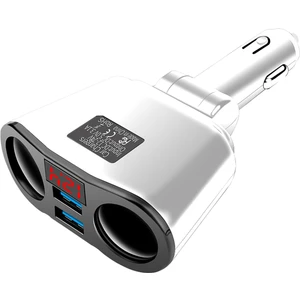 3.1A Dijital Ekran Çakmak Araba Şarj 2 USB Bağlantı Noktası Qc 3.0 Hızlı Şarj (Yurt Dışından)