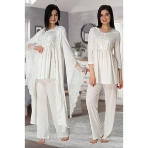 3015 Lohusa Pijama Sabahlık Takım