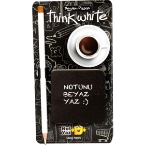 Think White Yapışkanlı Not Kağıdı Kalemli TW-9573 Not Yaz