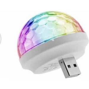 HazarLed Müziğe ve Sese Duyarlı USB Girişli Araç Içi Mini Disko Topu