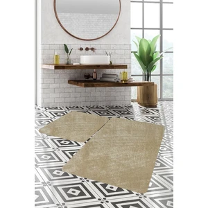 2'li Büyük  x L Boy Post Peluş Banyo Takımı 120 x 80 80 x 50 Vizon