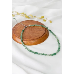 Dünya Doğal Taş Aventurin Taşı Kadın Kolyesi