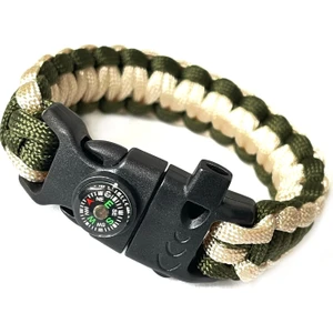 - Paracord Bileklik Kamp Bilekliği Pusulalı Bileklik Magnezyum Çubuğu Düdük