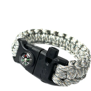 - Paracord Bileklik Kamp Bilekliği Pusulalı Bileklik Magnezyum Çubuğu Düdük