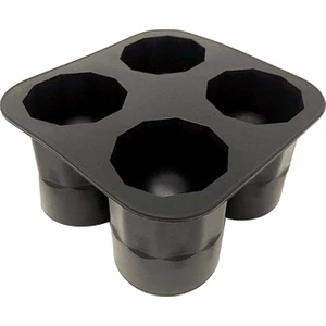 Yuvarlak Buz Shot Cam Kalıp 4-Boşaltma Atış Buz Tepsisi Bar Gadget Bulaşık Makinesi Güvenli