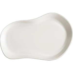 Kütahya Porselen Skallop 2 Parça 28X19 Cm Kayık Tabak Seti Krem