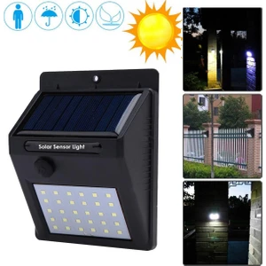 1ADET 30 Ledli Solar Bahçe Aydınlatma Lamba Dış Mekan Güneş Enerjili