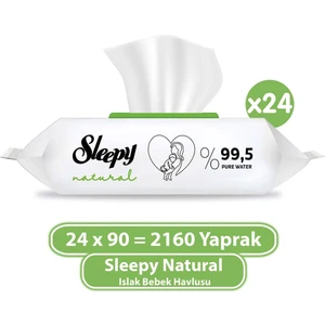 Natural Islak Bebek Havlusu 24 x 90 Yaprak (2160 Yaprak)