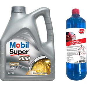 Super 3000 X1 5W40 Motor Yağı 4 L ( Üretim Yılı: 2023 ) + Gojo Antifirizli Cam Suyu 1 L