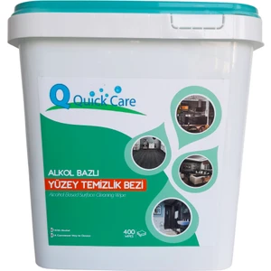 Quick Care Dezenfektanlı Yüzey Temizleme Bezi Limon Kokulu 400'LÜ
