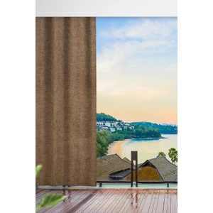 Altın Pamuk Altınpamuk Her Ölçüde Enxboy Seçenekli Kuşgözlü Balkon Perdesi-Balkon Brandası Kahve