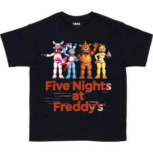 Five Nights At Freddys Çocuk Tişört Siyah Fnaf