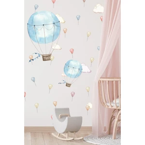 Soft Renklerde Uçan Balonlar Seti Çocuk Bebek Odası Sticker Seti