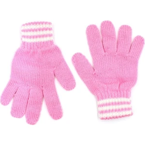 Pembe Kışlık Kız Çocuk Eldiveni 3-7 Yaş