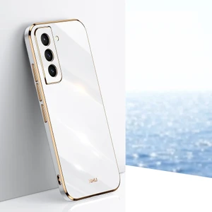 Samsung Galaxy S21 + 5g Xinli Düz 6d Kaplama Altın Kenar Tpu Darbeye Kılıf (Yurt Dışından)