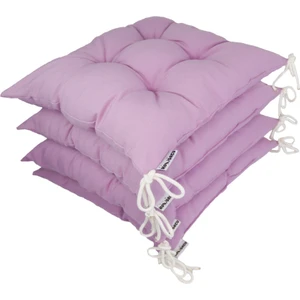 Lila Duck Keten 4'lü Set Sandalye Minderi
