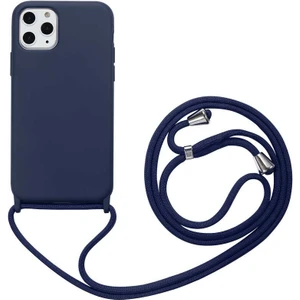 Apple iPhone 11 Pro Max Kılıf Lansaman Ipli Kılıf Lacivert
