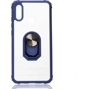 Huawei P Smart 2019 Kılıf Şeffaf Sararmaz Yüzüklü Mola Kapak Lacivert